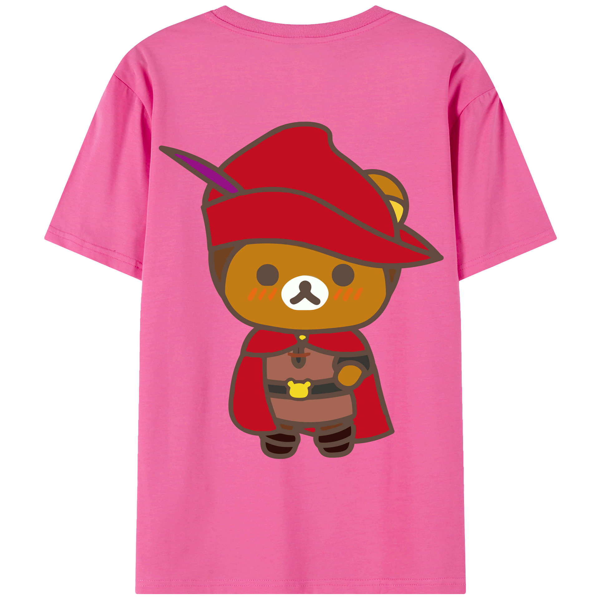 （画像用） リラックマ リラックマ キイロイトリ Rilakkuma Korilakkuma Kiiroitori レディース半袖Tシャツ(バックプリント)